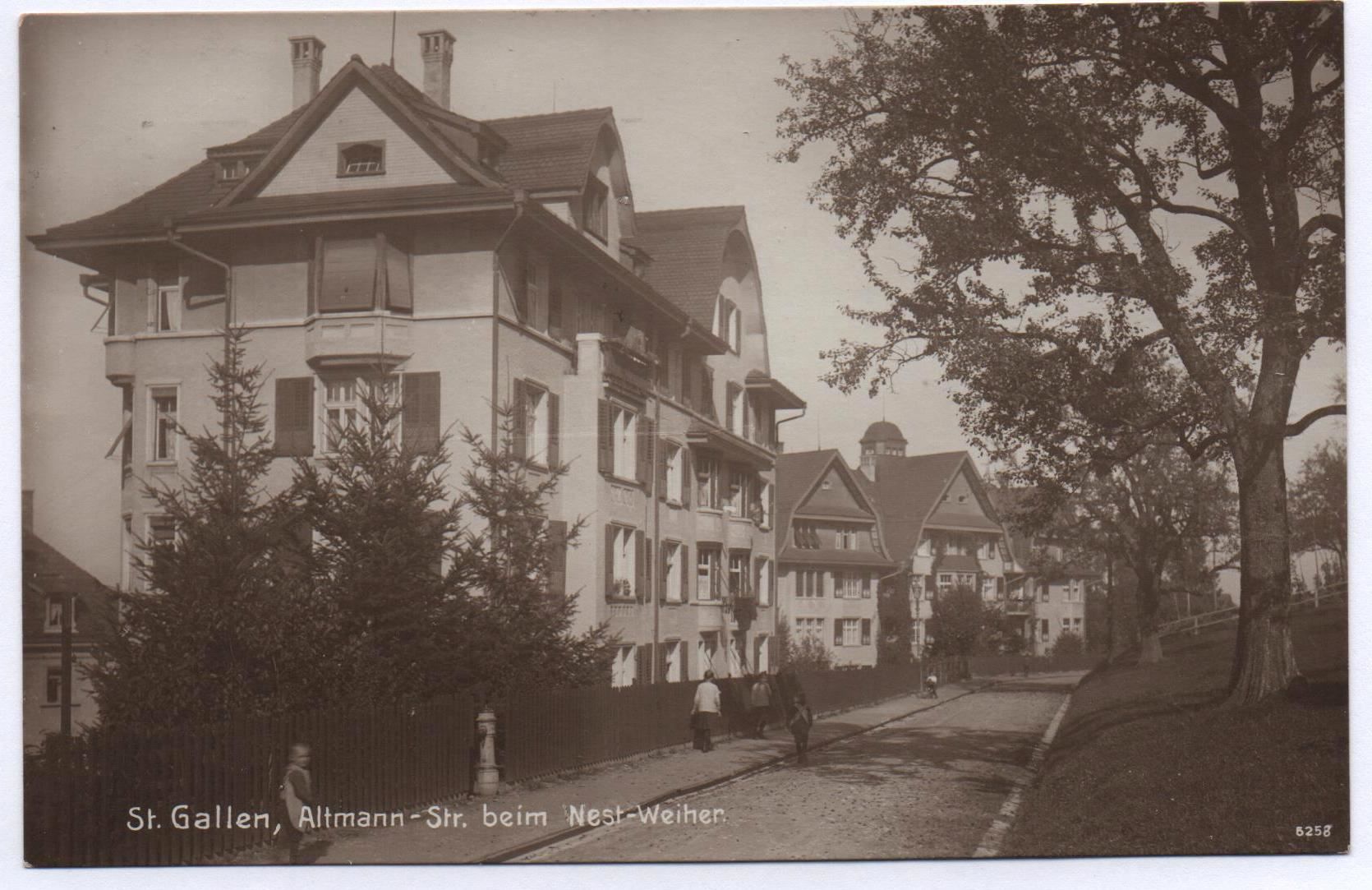 Ansichtskarten: ST. GALLEN Altmann-Str. beim Nest-Weiher – Gebraucht aus Jona von philajona