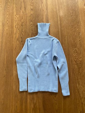 Strick Rollkragenpullover blau für Mädchen
