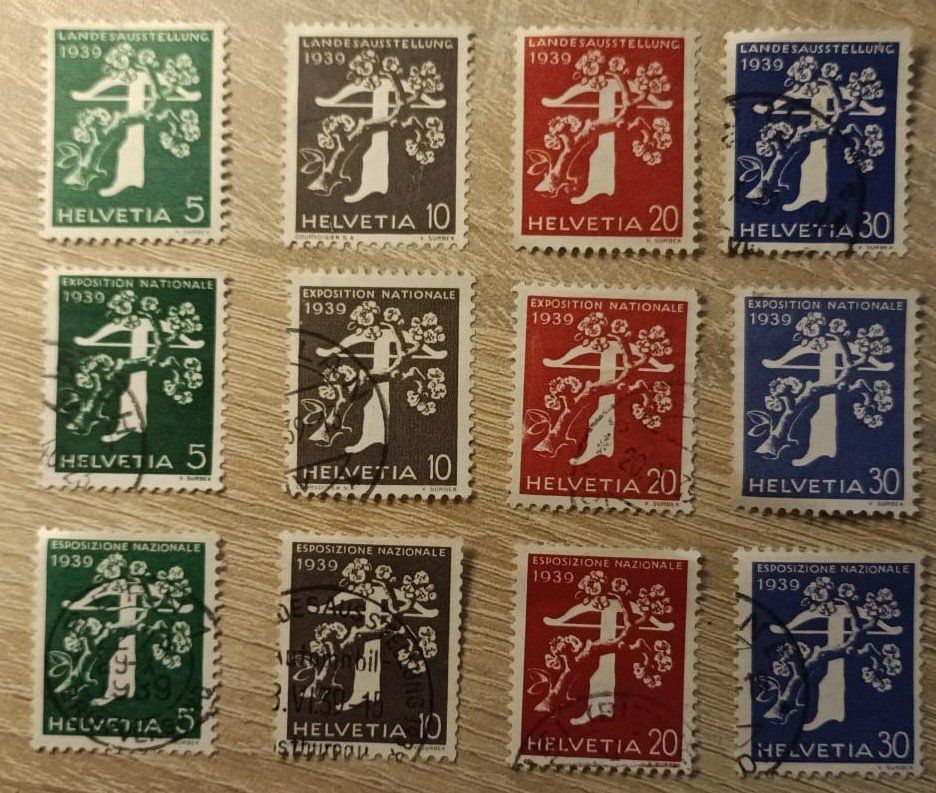 Tutti i francobolli: sellos Suiza 1939, National Exposition – Usato da Stein am Rhein venduto da tom_fq6v