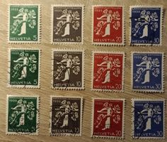 sellos Suiza 1939, National Exposition