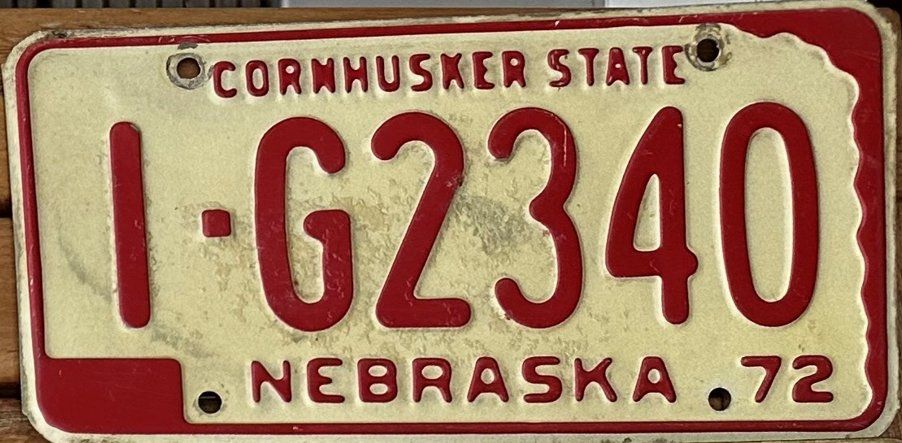 Insegne: 1972 - Nebraska (I-G2340) – Usato da Schaan venduto da bw608le