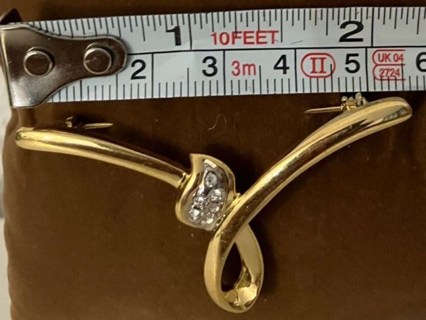 Broschen & Nadeln: Broche dorée vintage strass occasion chic – Gebraucht aus Peseux von CharmeCommerce 2
