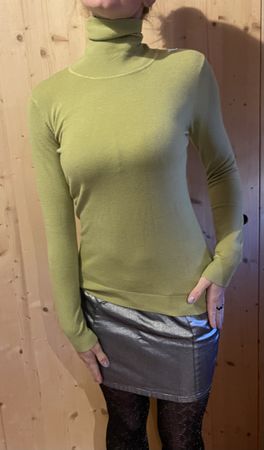 Dolcevita Maglia-viscosa-colore pistacchio taglia M/L