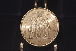 Silber 50 Francs Frankreich 1973 fast Prägefrisch