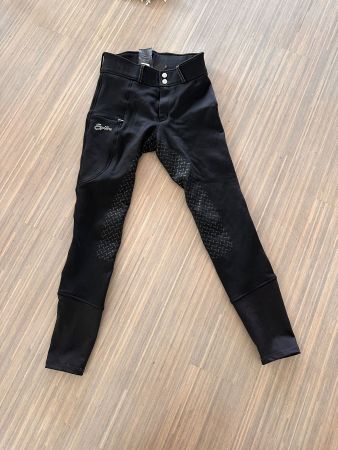 Reithose Equilibre schwarz mit Vollbesatz Grösse 164