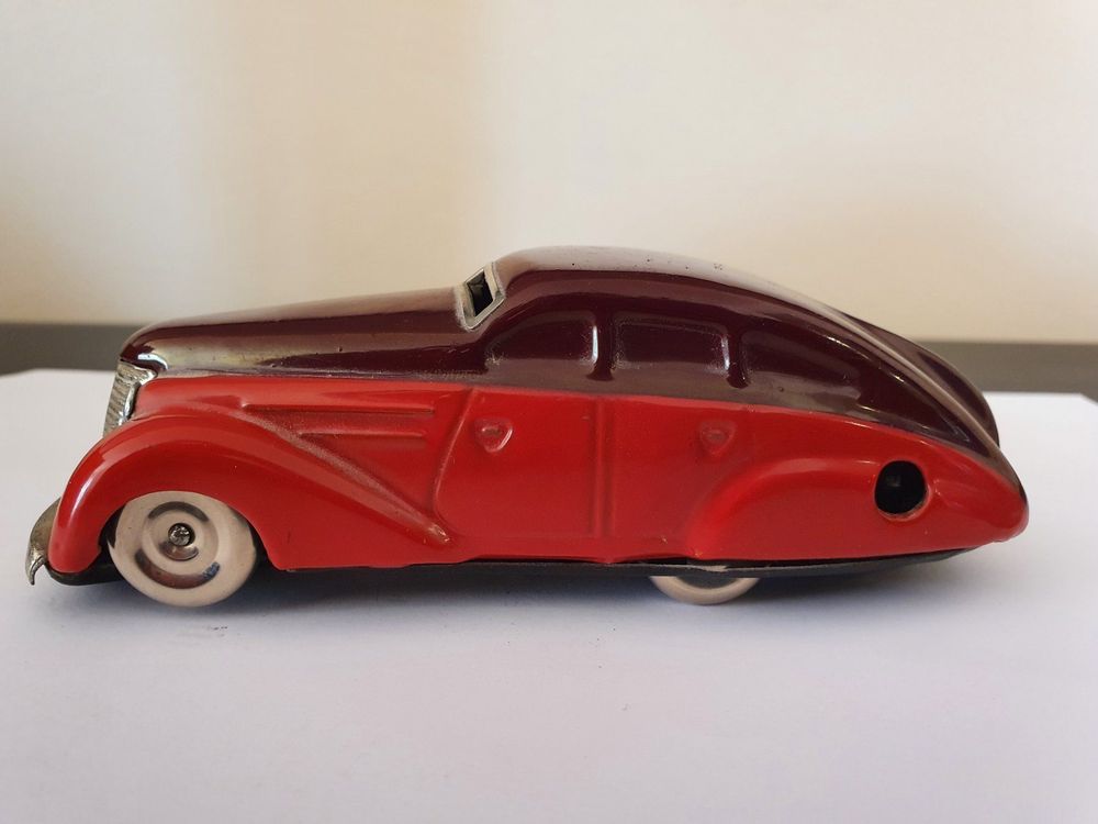 Jouet Vintage:: voiture grande taille à remonter:: milieu du 20e