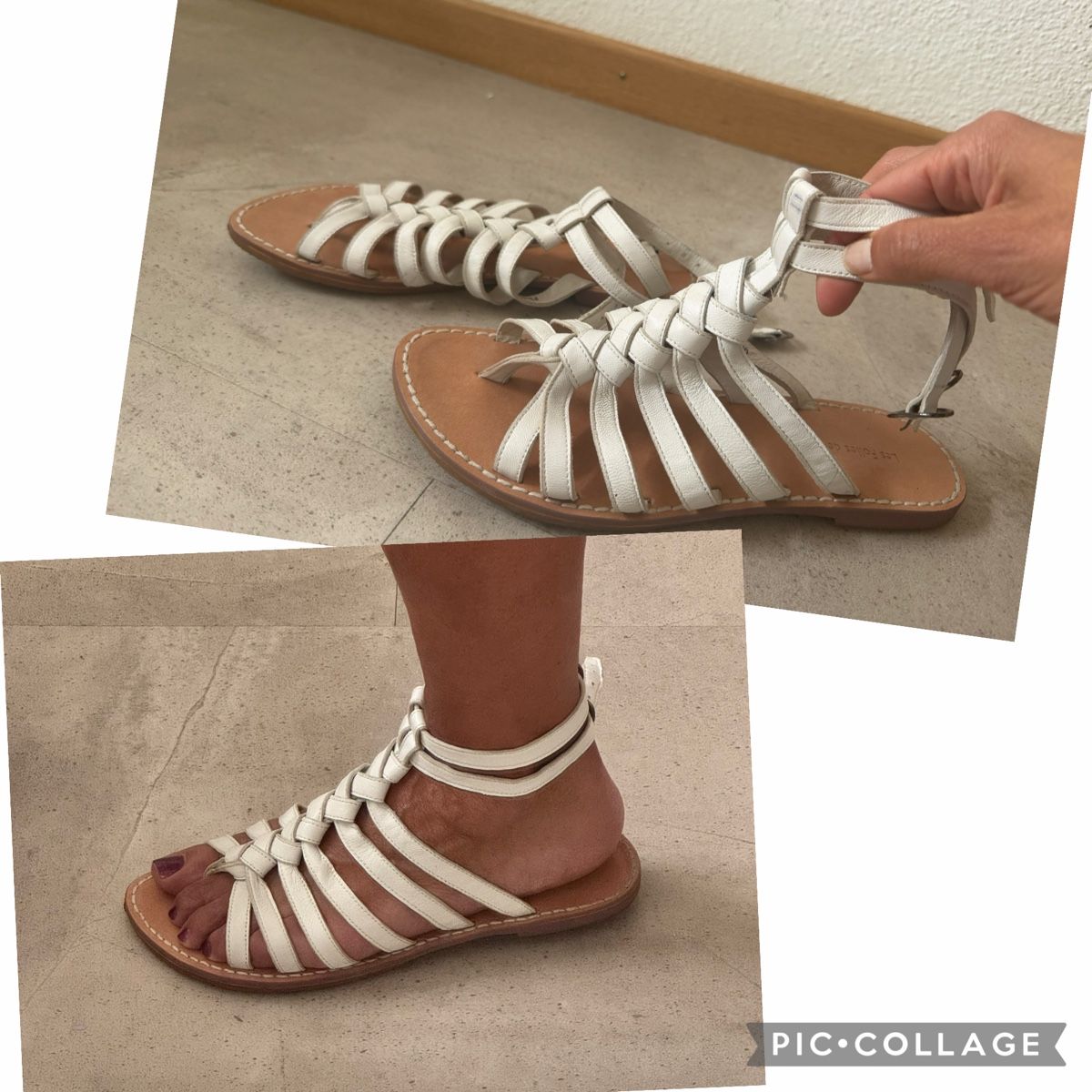 Scarpe da donna: Sandali pelle bianchi gr.40 – Nuovo (secondo la descrizione) da Samedan venduto da lau_q8yh