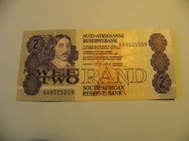 Seltene 2 Rand Note, Suedafrika, Sammlerstück, Top Zustand