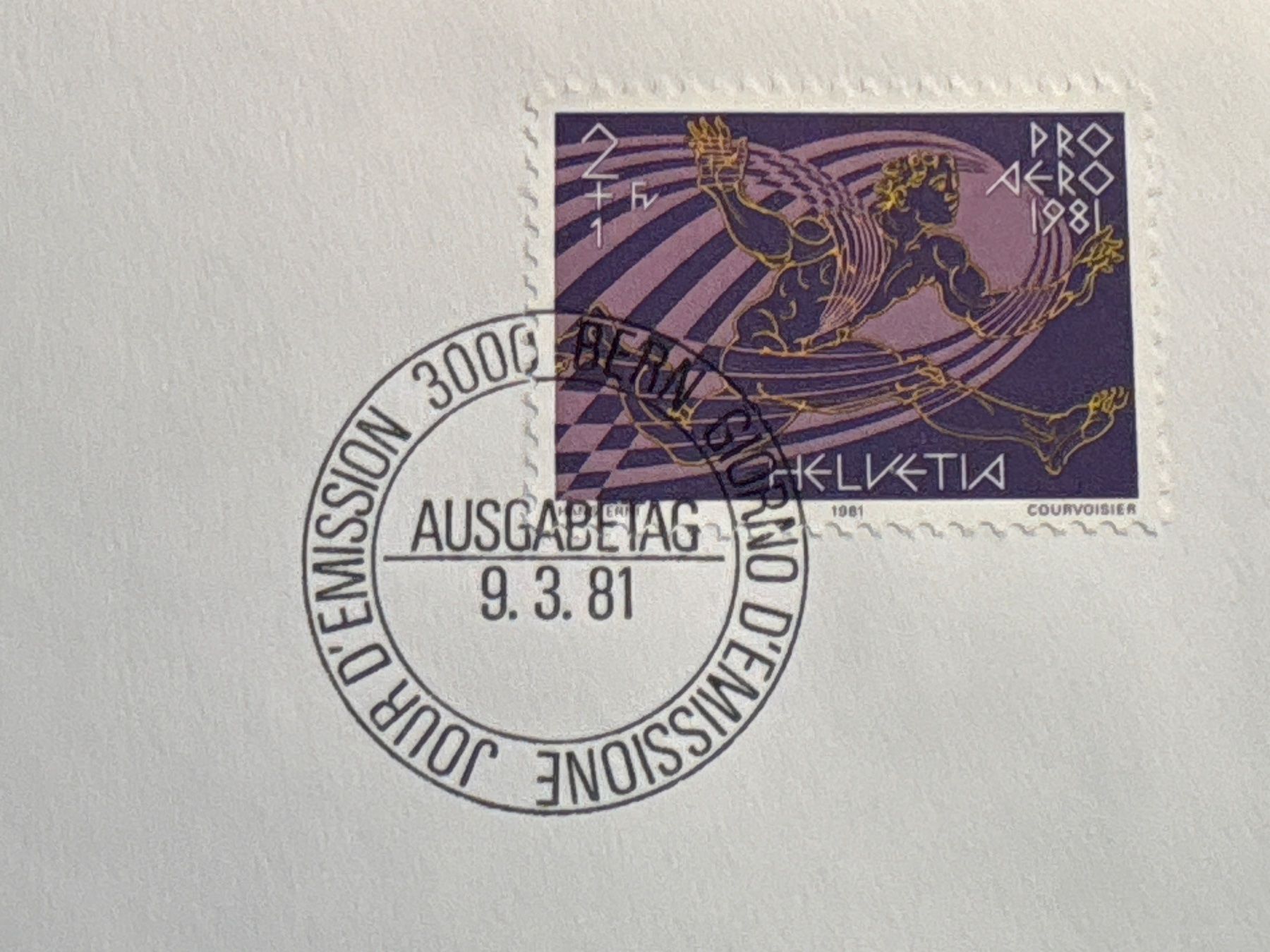 Tutti i francobolli: Pro Aero 1981 Ersttagsbrief Bern 9.3.81 – Usato da Ibach venduto da lisch3 1