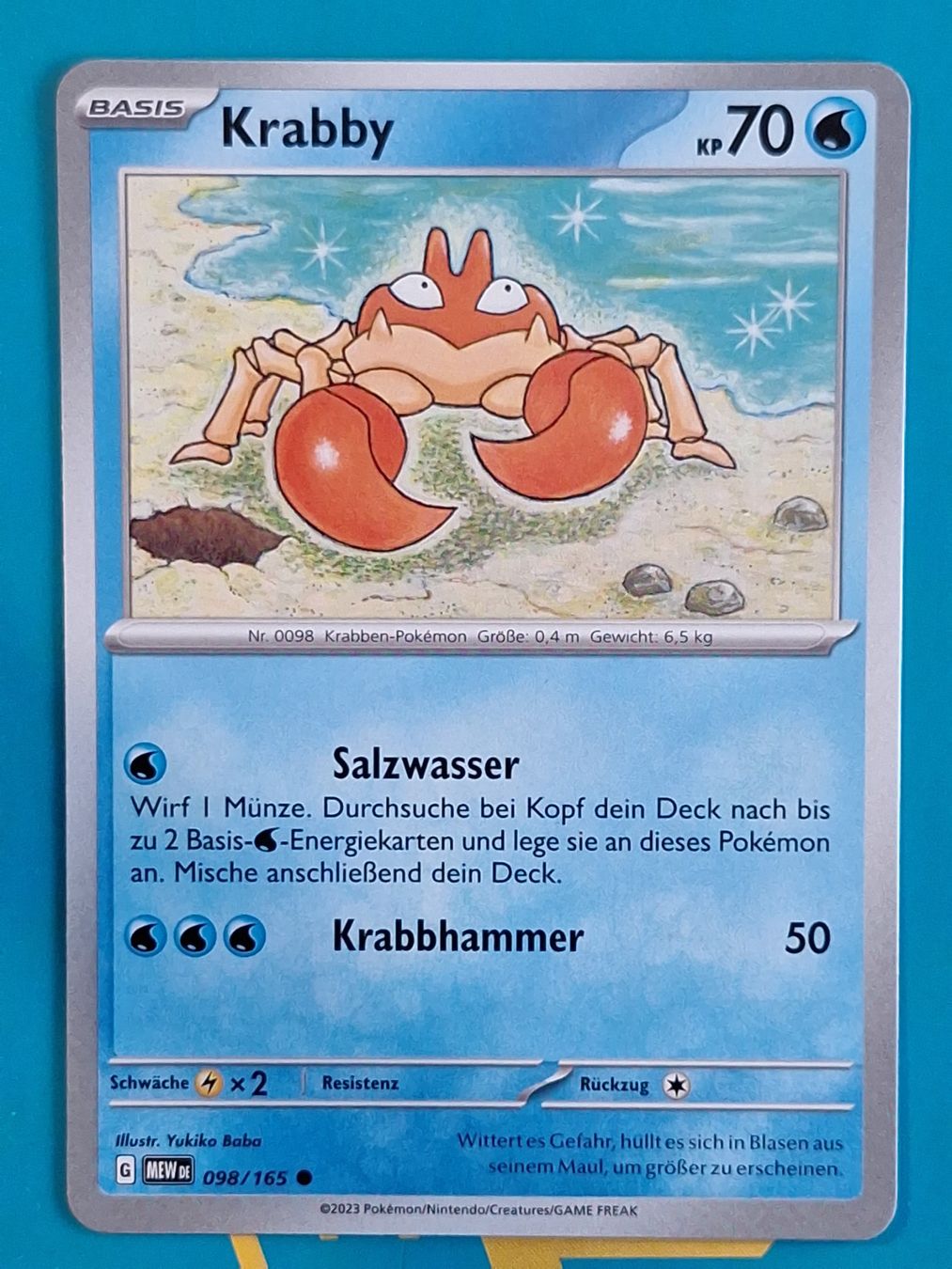 Pokémon Carte collezionabili: Krabby - DEUTSCH Mew 151 - #2.8 – Usato da Altstätten SG venduto da GGsGameshop