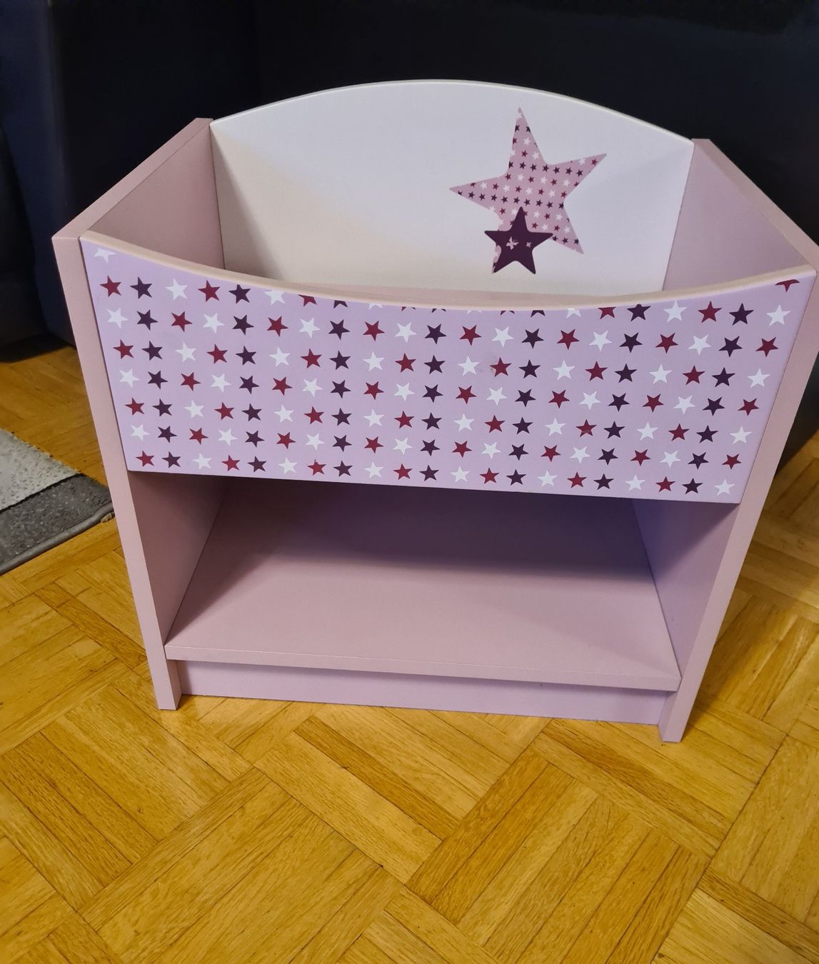 Comodini: Rosa Nachttisch mit Sternenmuster - Kinderzimmer Möbel – Nuovo (secondo la descrizione) da Biel/Bienne venduto da KatarinaFilip