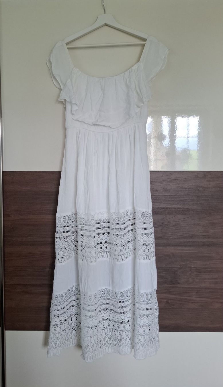 Tally Weijl Vestiti: Langes Sommerkleid weiss Grösse S – Usato da Ballwil venduto da Mirjam789