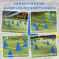 Hundetrainingskegel-Set mit Stangen inklusive