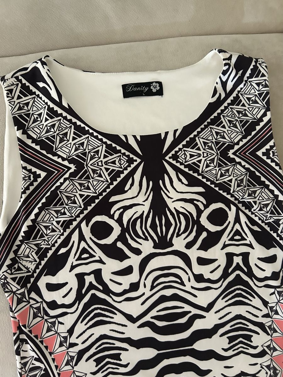 Kleider: Damen Kleid Danity Grösse L gemustert Polyester Spandex – Gebraucht aus Männedorf von Raendy 2