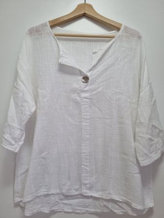 Leichtes Sommer Leinen Shirt L 44 NEU
