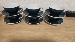 6 Tasses à café Lilienporzellan vert sapin 