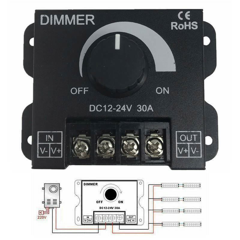 Componenti elettronici: Drehzahlregler, Dimmer,  12-24V, 30A – Nuovo e nell'imballaggio originale da Luzern venduto da Salefactory 1