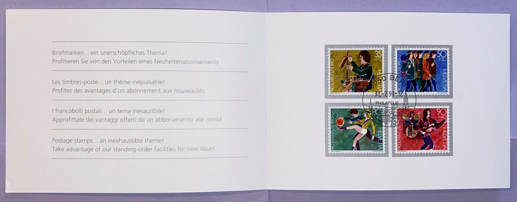 Cartoline: Postwerbebogen inkl. gestempelte Briefmarken – Nuovo (secondo la descrizione) da Safenwil venduto da Thoren196168