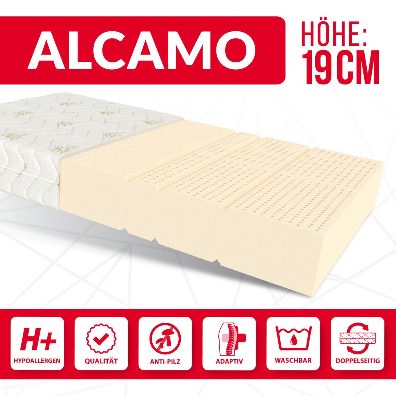 Matelas: Matratze ALCAMO - H2 - 19cm - 90x200 – Neuf avec emballage d'origine à Wallenwil par toesstal-vertrieb