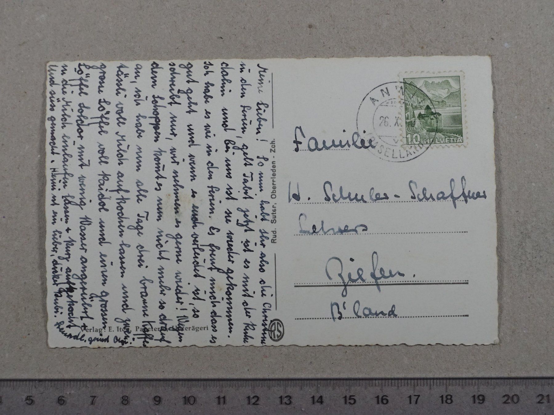 Cartoline postali: Unterägeri, 1949 – Usato da Lenzburg venduto da fh1 1