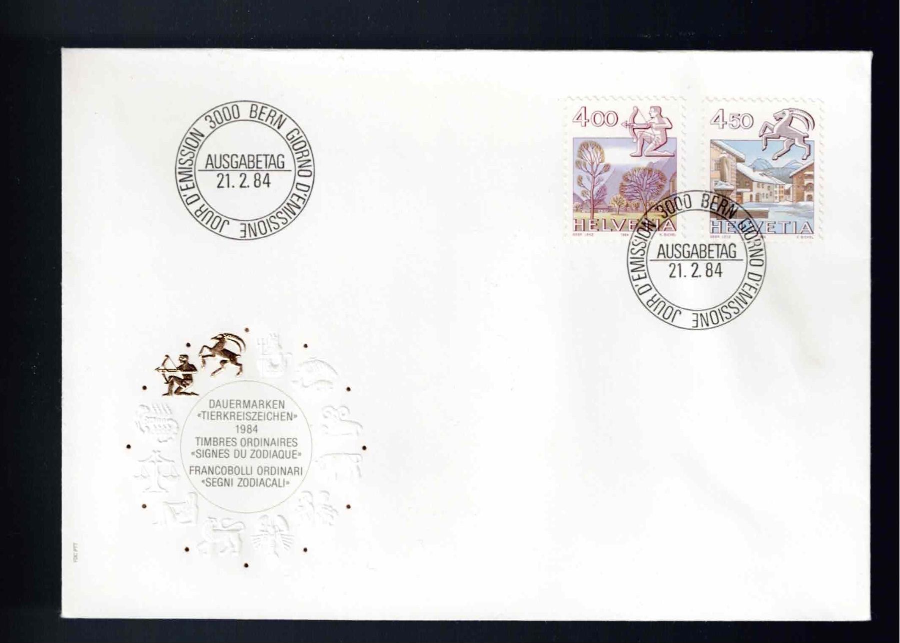 Tutti i francobolli: FDC Satz 1984 Sternzeichen – Usato da Koblenz venduto da Markenhimmel