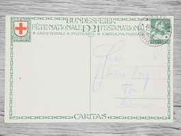 CL16 Carte Postale + Timbre Suisse 1927