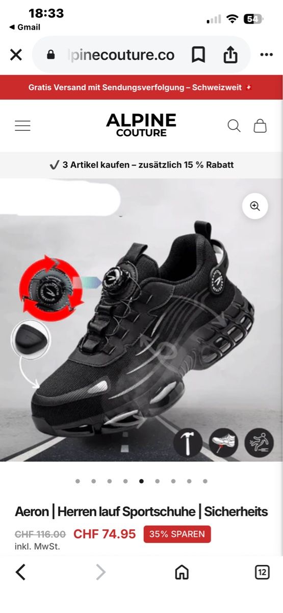 Scarpe da uomo: Sicherheitsschuhe. Herren. NEU !!! – Nuovo e nell'imballaggio originale da Murten venduto da California1968 2