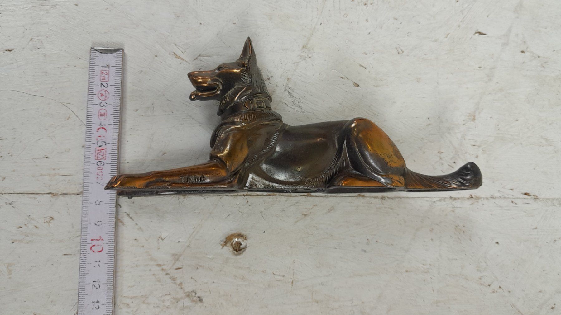 Figuren: Art déco Hundefigur Schäferhund Schäfer sitzend Spelter – Gebraucht aus Hittnau von v-v-onlineverkauf 5