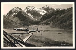 Sertig /Davos, Gesamtpanorama mit Gebirg