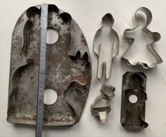 5 Antike Ausstechformen Metall  