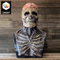 ✅ NEU Schädelmaske Skelett Gehirn Halloween