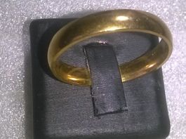 RING EDELSTHAL,,,VERGOLDET,,,GLANZIG