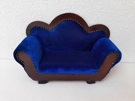 Puppensofa blau