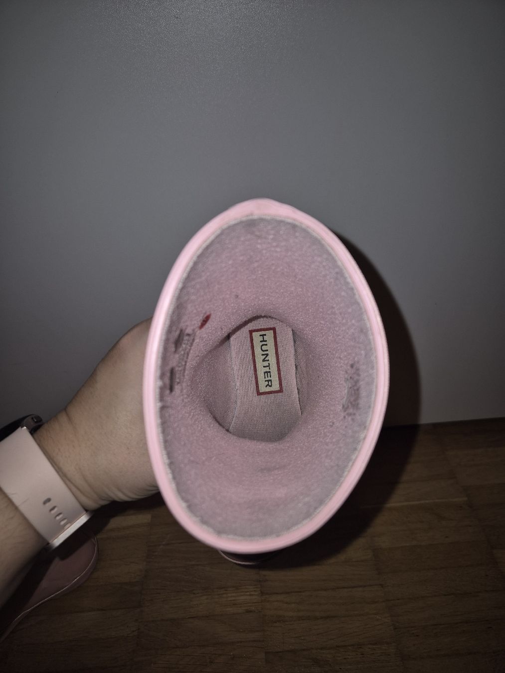 Hunter Scarpe per ragazze: Hunter Gummistiefel, rosa schimmernd, Gr. 25 – Usato da Jona venduto da Davero_2709 2