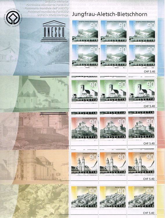 Timbre UNESCO 2003 – Série Complète Nations Unies Vienne 399-404 Oblitérée, Pour Collectionneurs Passionnés De Paysages Et Patrimoine Mondial