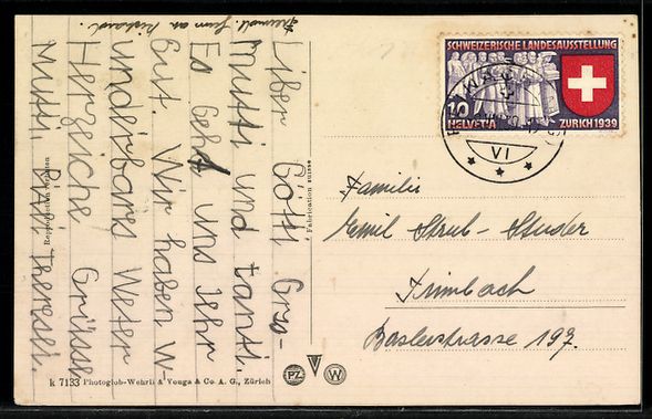 Ansichtskarten: AK Reinach, Ort mit Kirche – Gebraucht aus Berlin von bartko-reher 1