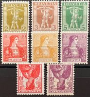 1907 Lot Tellknabe/Helvetia Brustbild */** SBK 107.- günstig