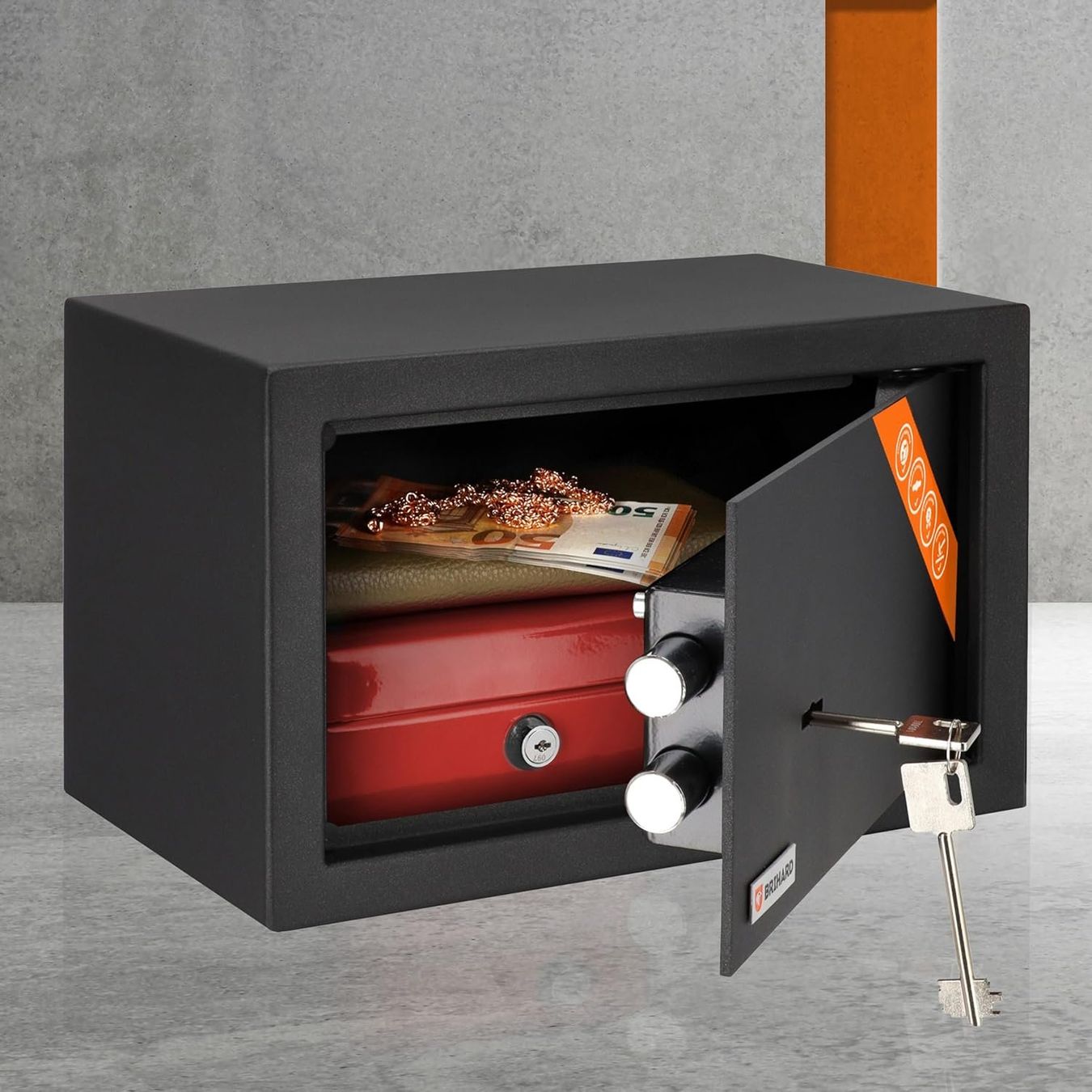 Tresor: Home Tresor Safe Sicherheitschloss 11L mit Doppelbartschloss – Neu und originalverpackt aus Wittenbach von SELVARO 4