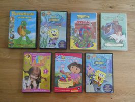 Divers DVD enfants (Dora, Bob l'éponge, Franklin...)