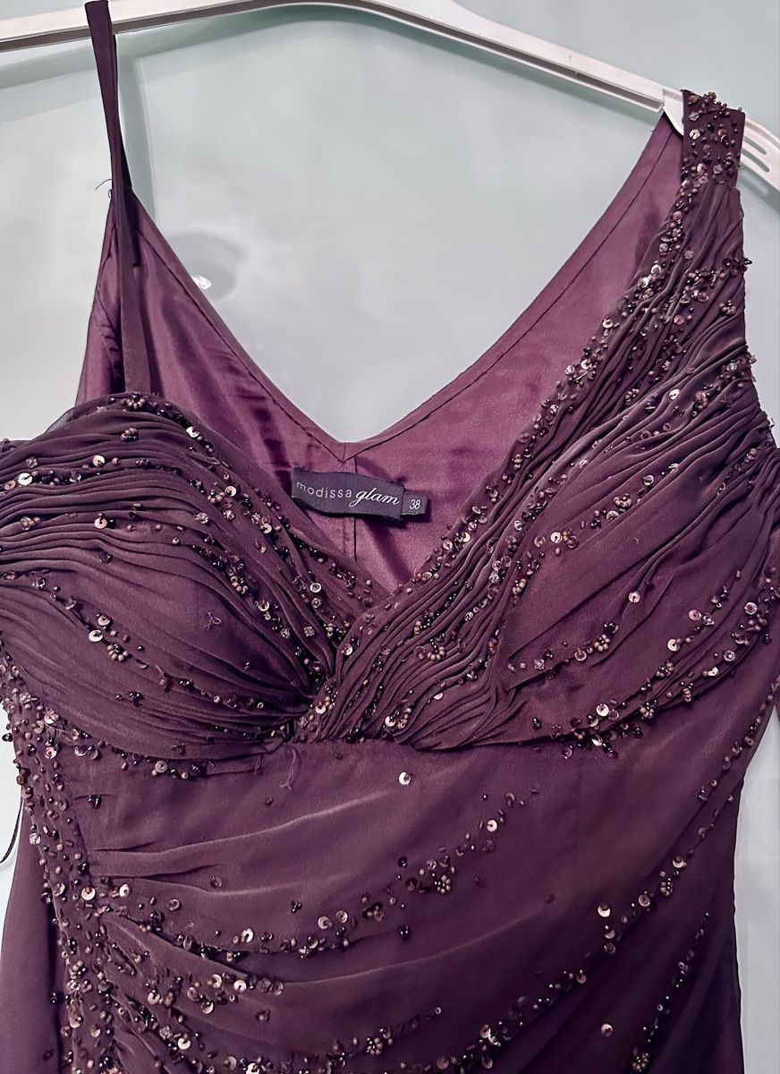 Vestiti: Langes braunes Abendkleid - Grösse 38 - Marke Modissa – Usato da Nänikon venduto da Nd73 2