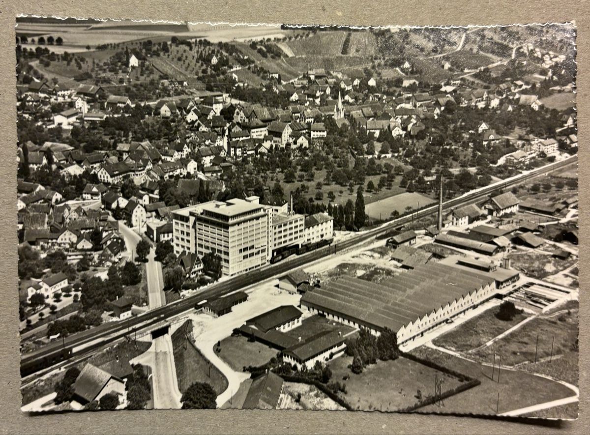 Cartoline postali: Flugaufnahme Thayngen – Usato da Luzern venduto da Balbel