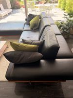 Joop! Ledersofa Wohnlandschaft – schwarzes Echtleder, L-Form