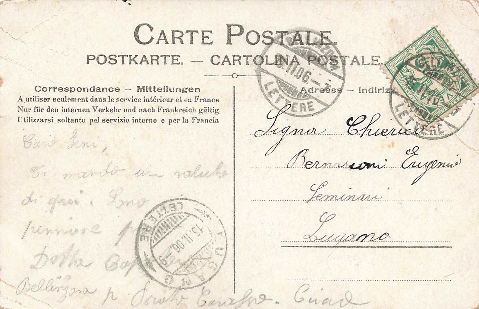 Ansichtskarten: Bellinzona – Gebraucht aus Biasca von Blenio71 1