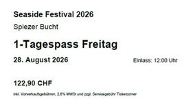 Tagespass für das Seaside Festival am 28. August
