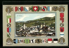Passepartout-AK St. Gallen, Telldenkmal,