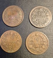 10 CENTESIMI, 4 Stück, 1863 -1894