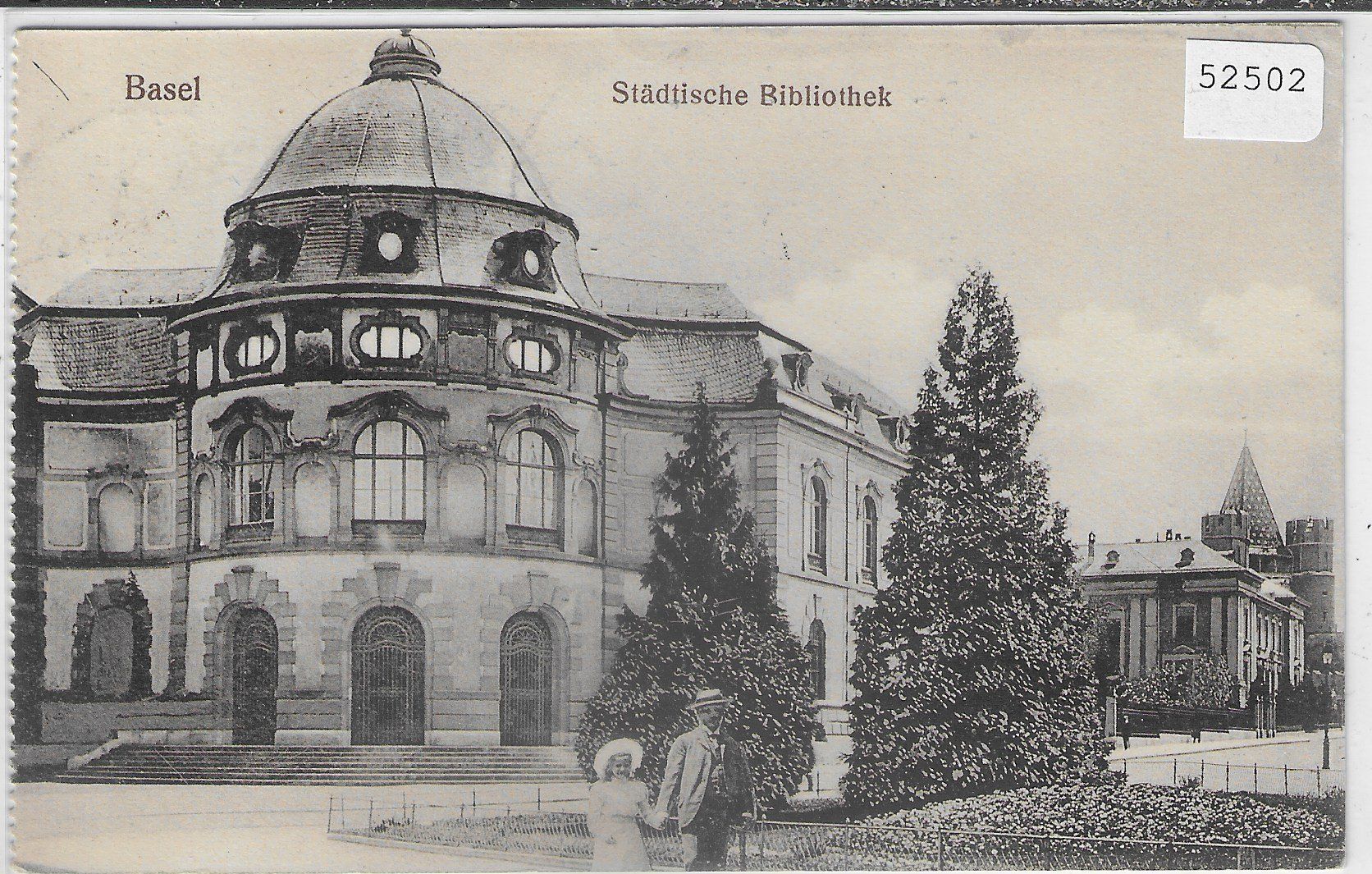 Cartoline postali: Basel - Städtische Bibliothek – Usato da Ettingen venduto da Kartenplanet