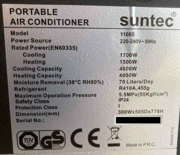 Condizionatori: Climatiseur Suntec 11665 Transform 14000 – Usato da Goumoens-la-Ville venduto da michel_75 9