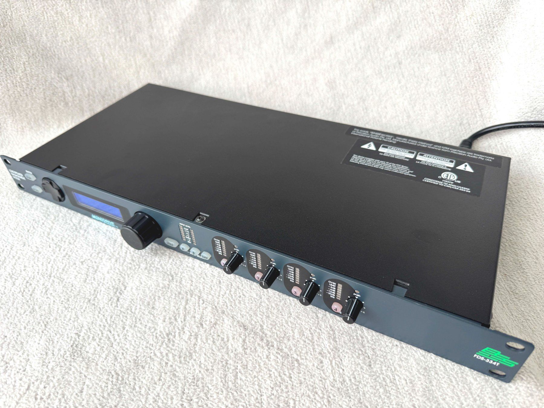 Equalizzatori: BSS FDS-334T Minidrive Loudspeaker Management System - top – Usato da Zürich venduto da Malco0 4