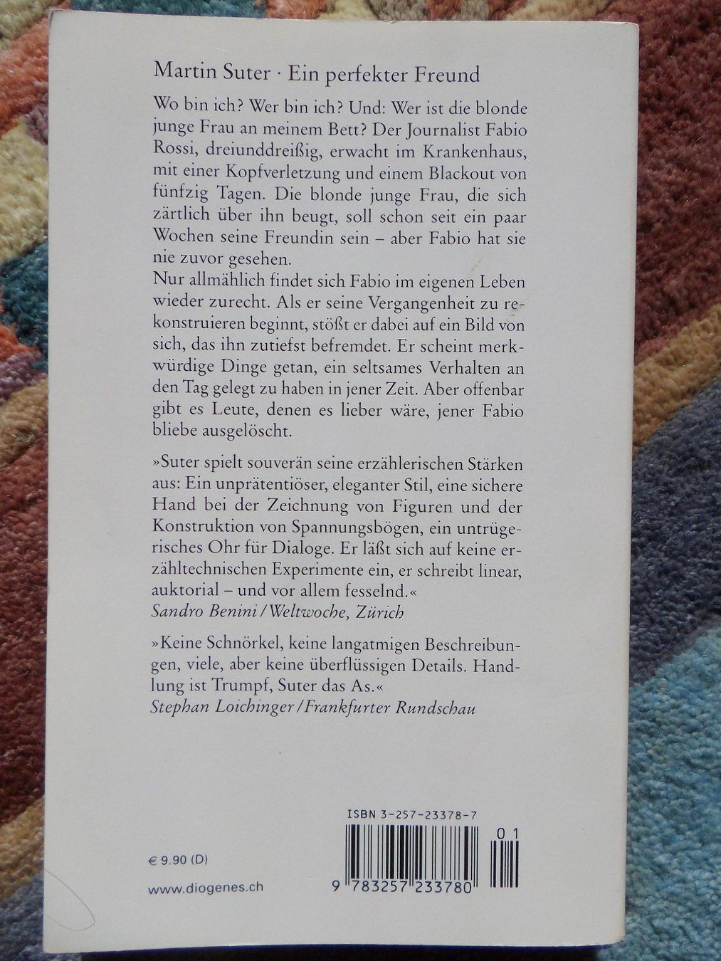 Libri: Martin Suter: Ein perfekter Freund – Usato da Uster venduto da urs_75by 1